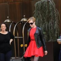 Evan Rachel Wood is seen leaving her Manhattan hotel in a chic red dress | Picture 95379